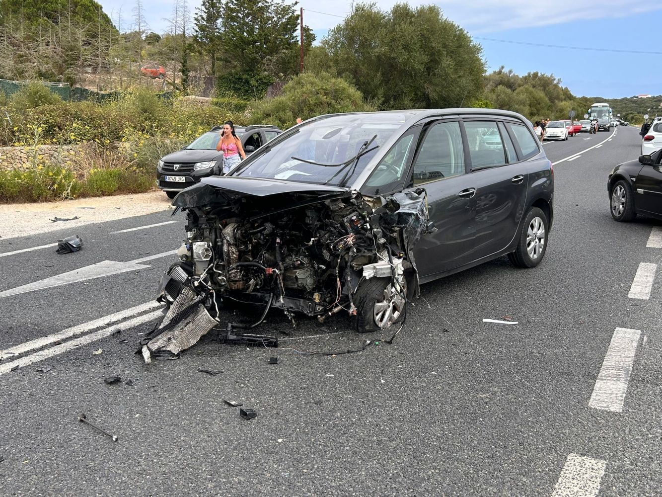 Fotos Accidente En La Carretera General Con Tres Veh Culos Implicados