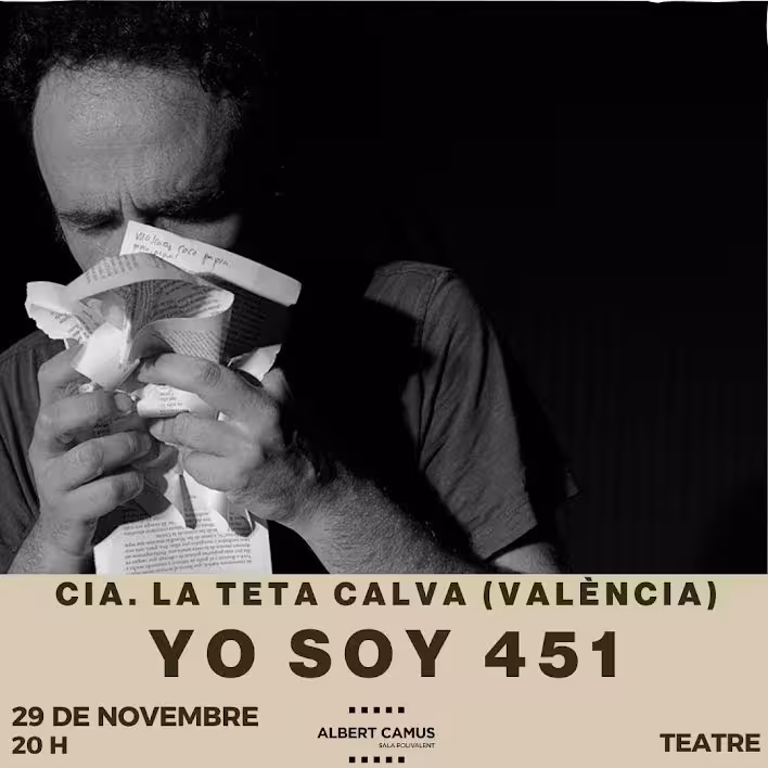 Sant Lluís acoge este sábado ‘Yo soy 451’, adaptación teatral de Fahrenheit 451