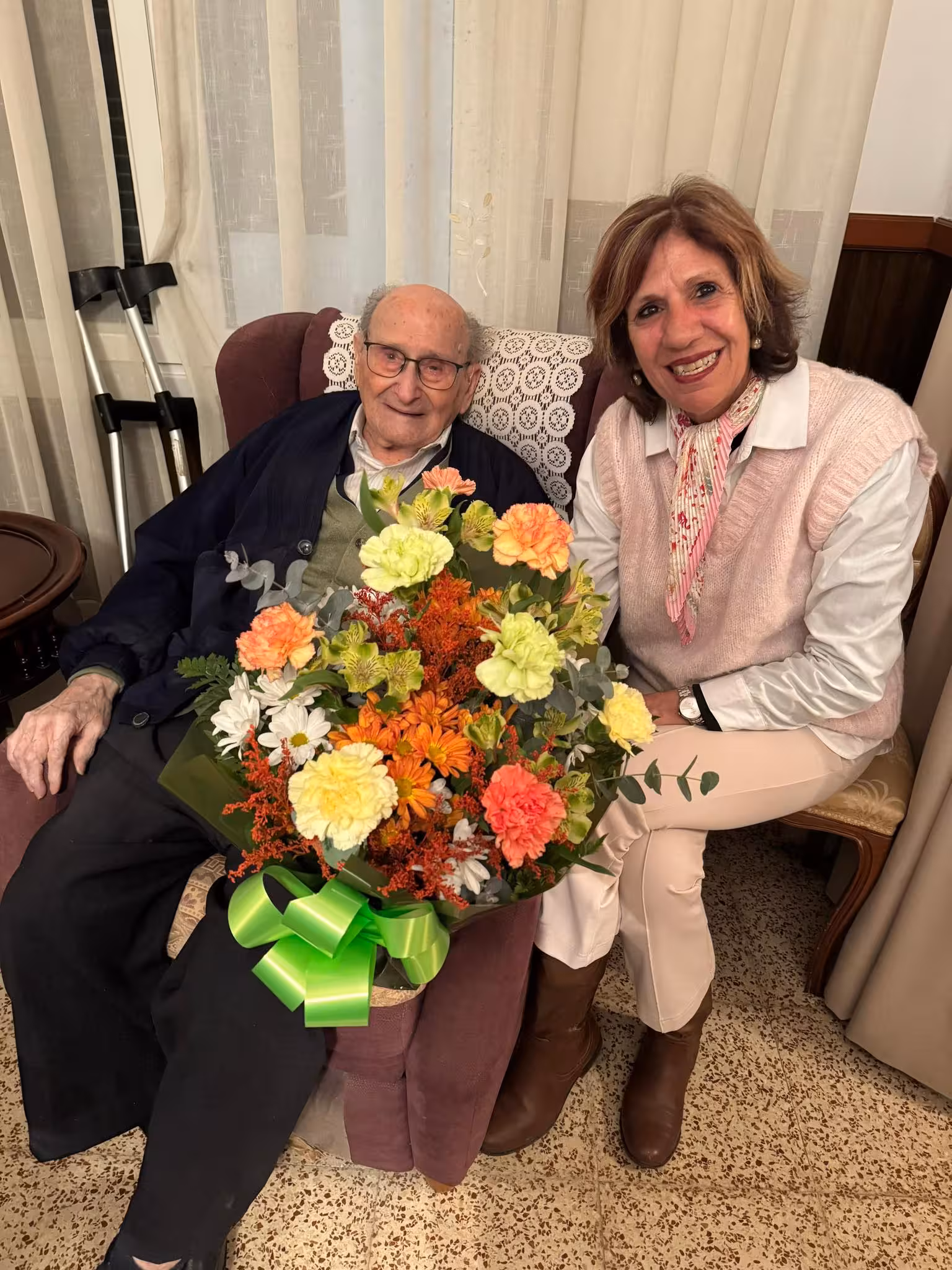 (La foto) Es Migjorn Gran felicita a Jaume Pascual Malondra por su 104.º cumpleaños