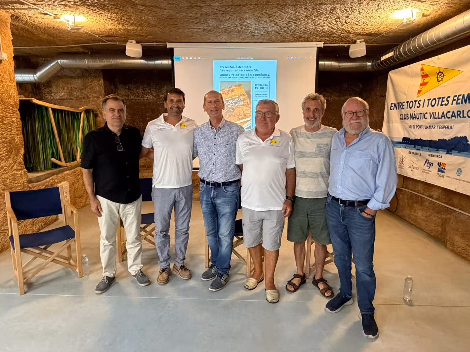 El centro Thalassa de Es Castell acoge la presentación de “Navegar es necesario”, el nuevo libro del histórico jefe de Salvamento Marítimo en Baleares