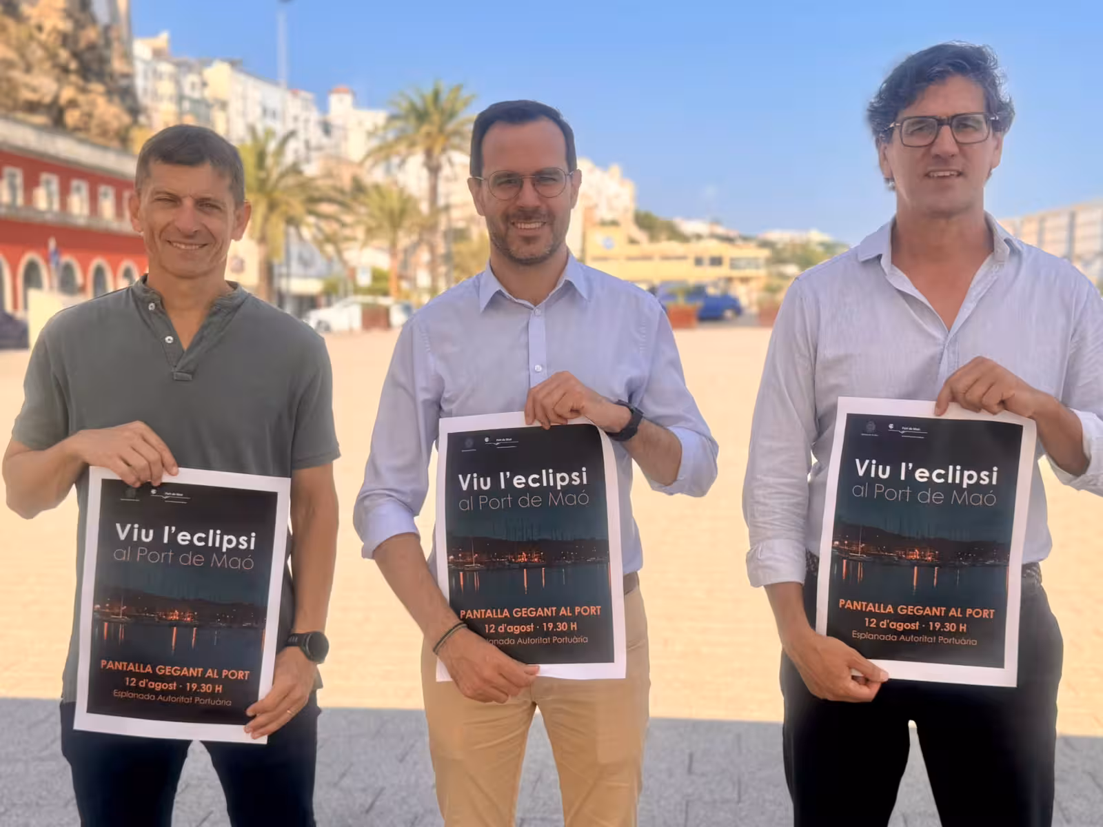 Maó habilitará una pantalla gigante en el puerto para seguir en directo el eclipse solar del 12 de agosto