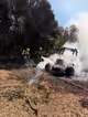 (Fotos) Un tractor arde en Binimoti y provoca una gran columna de humo