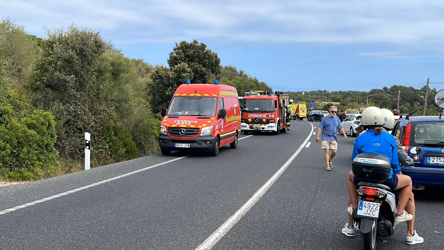 Progreso en la recuperación de los heridos en el choque en Alaior