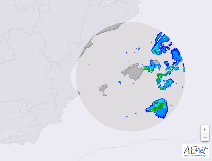 Las lluvias dejan 14 l/m2 en Ciutadella esta madrugada