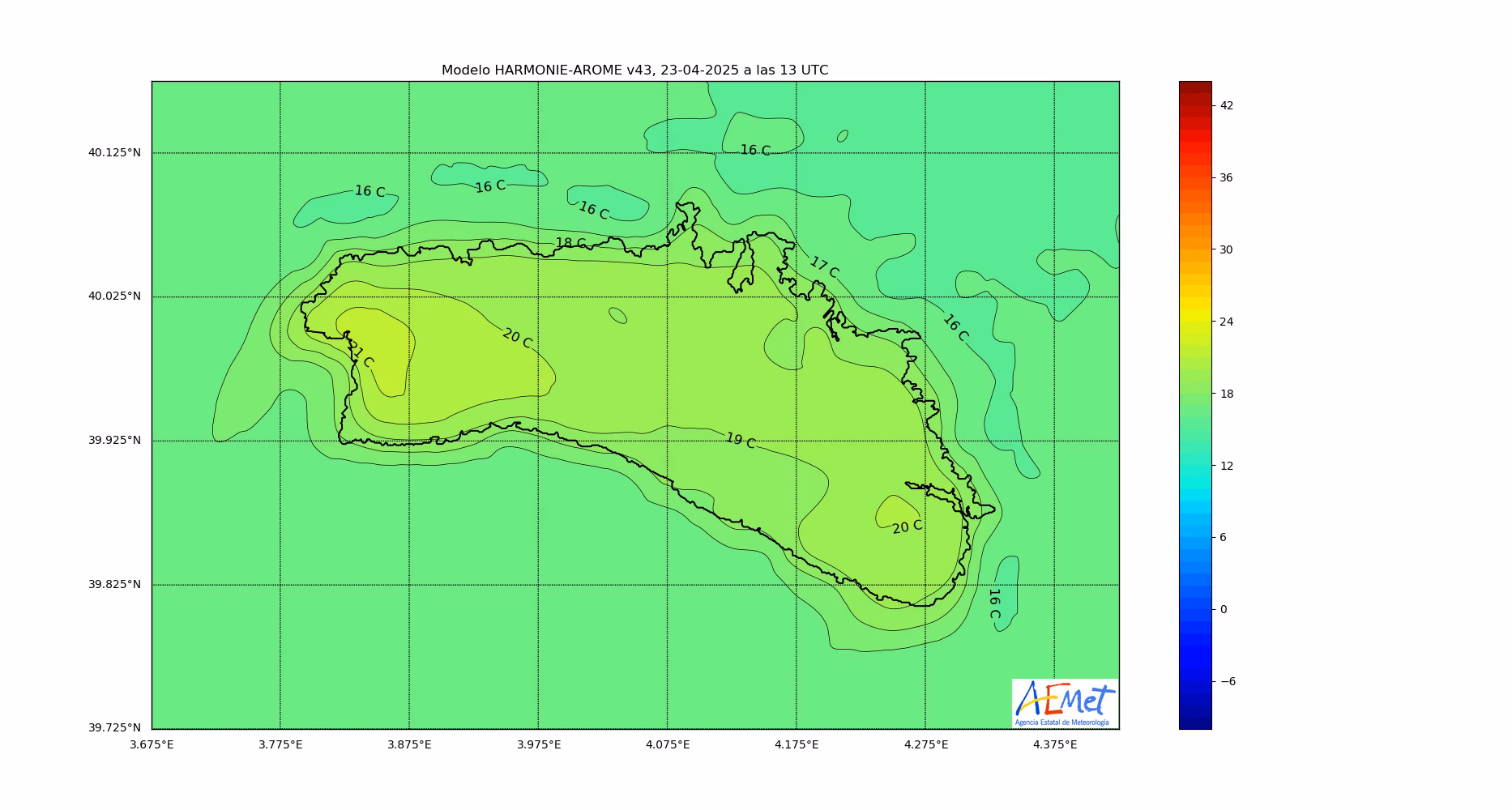 Cielos variables y máximas de 21 ºC este miércoles en Menorca