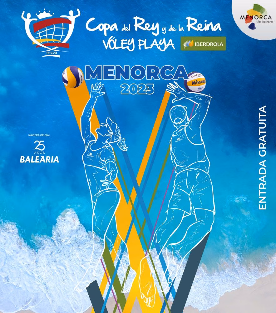 Ciutadella de nuevo será sede de la Copa del Rey y de la Reina Iberdrola de Voley Playa 2023