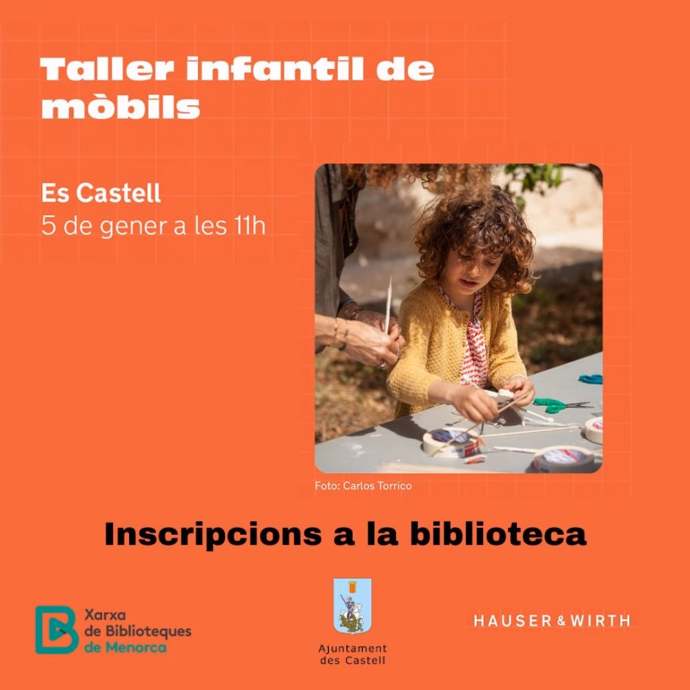 La Biblioteca de Es Castell acoge un taller de la galería Hauser&Wirth