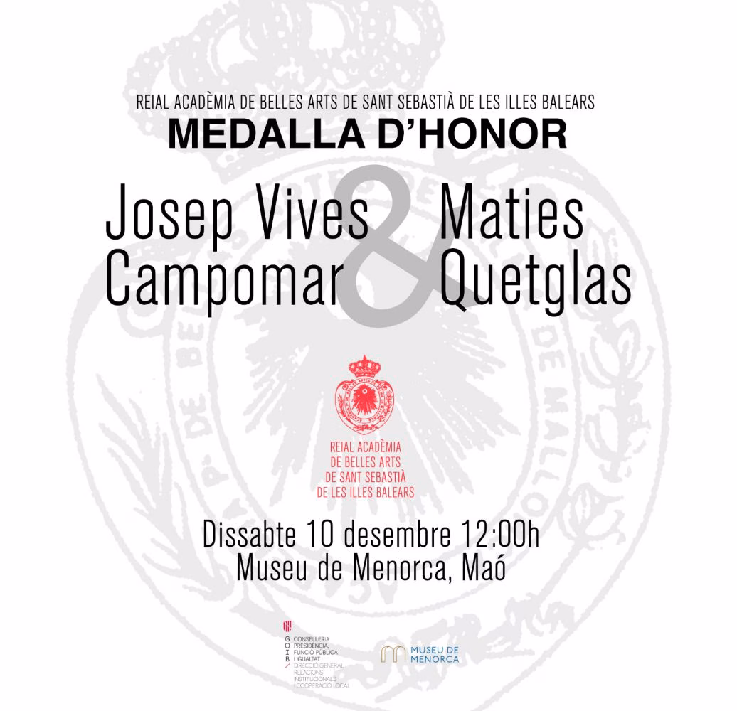 Maties Quetglas y Josep Vives, Medalla de Honor de la Real Academia de Bellas Artes de Baleares