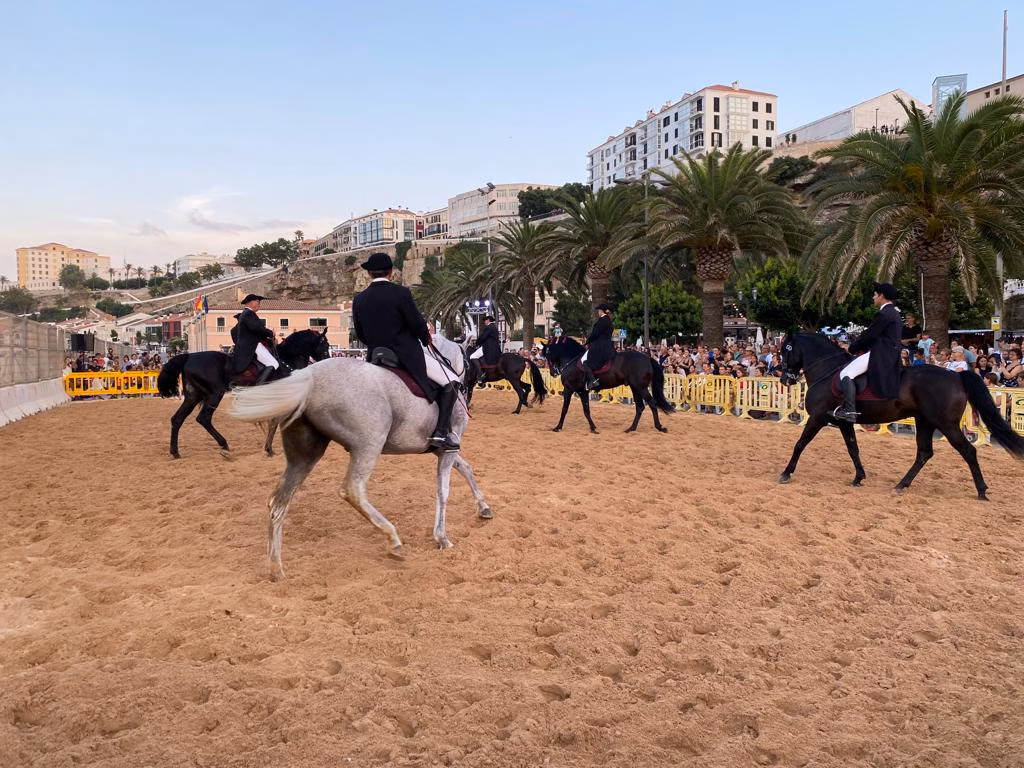 (Fotos y vídeo) Doma menorquina en el puerto de Maó