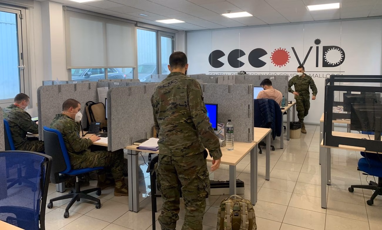 Sesenta militares se incorporan a la Central de Coordinación Covid de Baleares