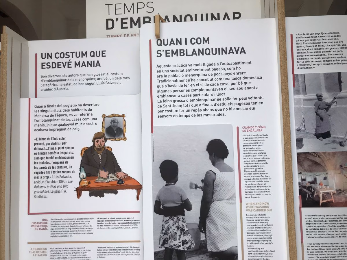 'Temps d'emblanquinar', una exposición sobre el encalado de las casas menorquinas