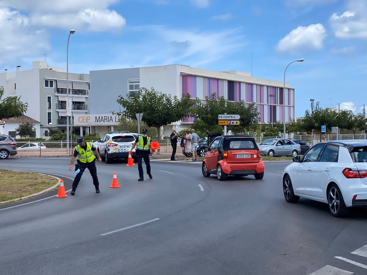 (Fotos y vídeo) Dos accidentes de tráfico y tres personas heridas leves en Menorca