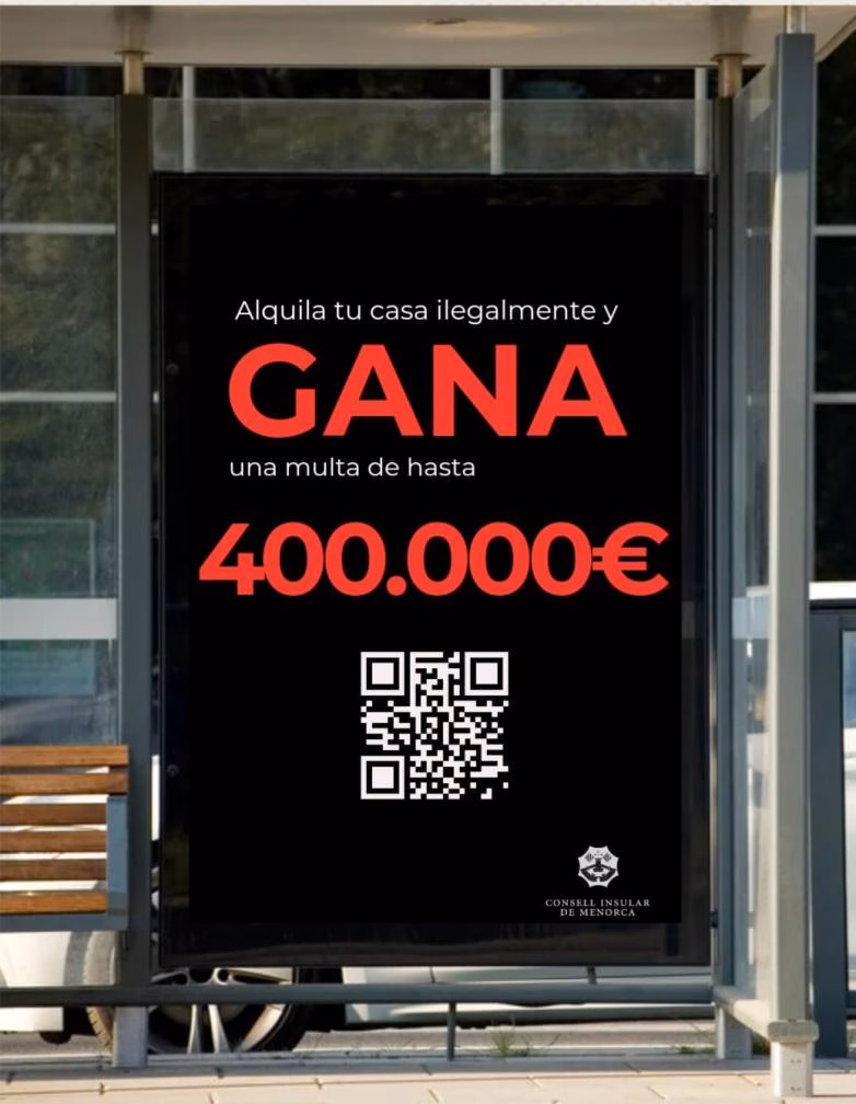 Nueva campaña contra el alquiler ilegal: 'Alquila tu casa ilegalmente y gana una multa de 400.000 €'