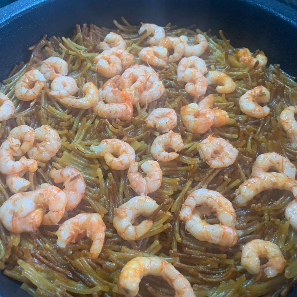 Arrosejat de gamba roja de Maó