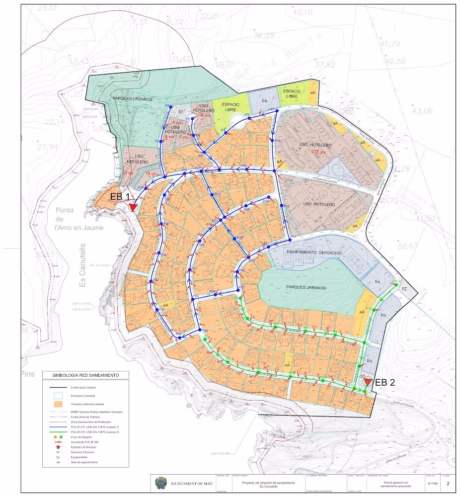 Maó destina 1,7 millones de euros a las obras de saneamiento en Es Canutells