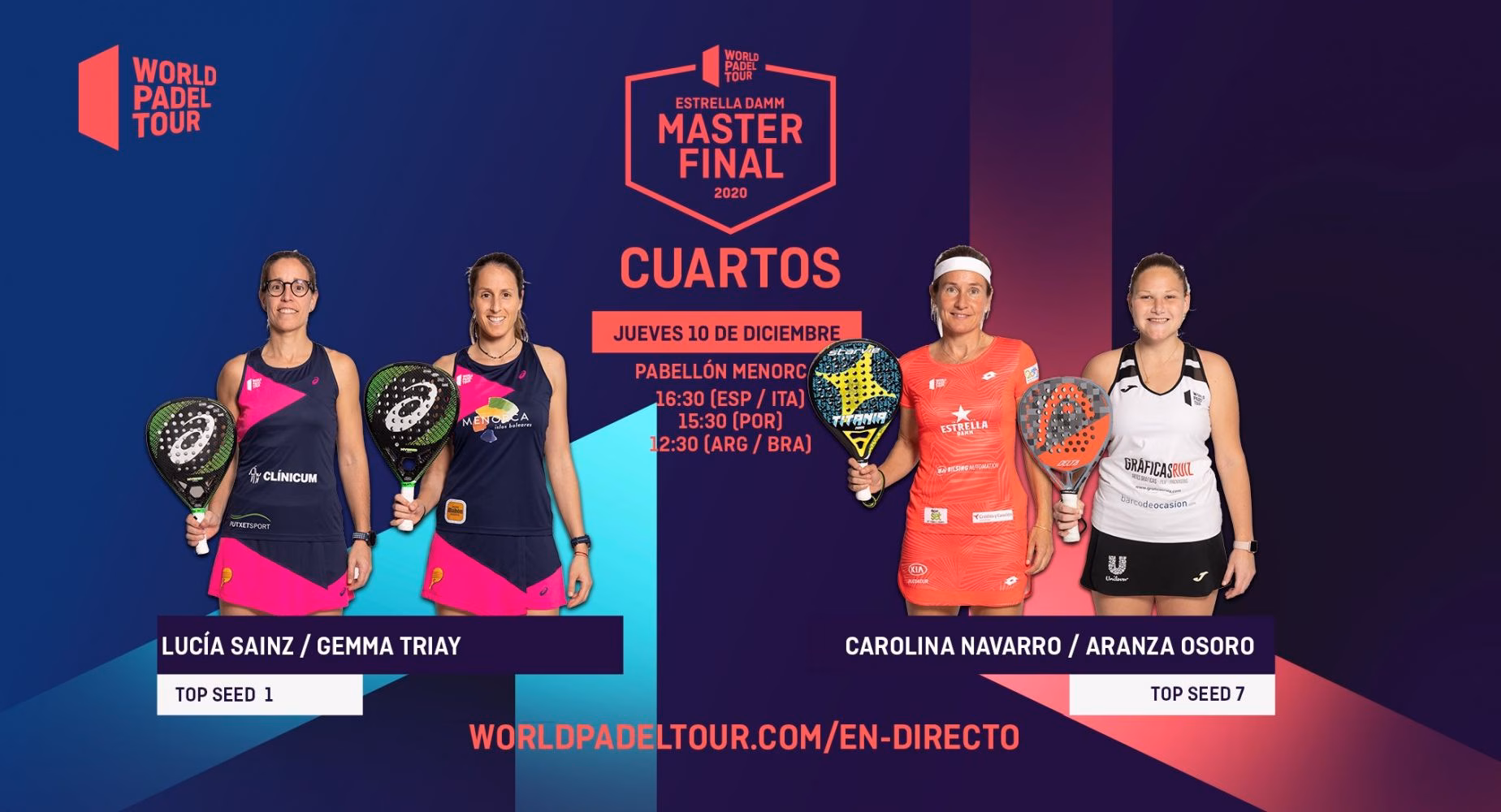 Gemma Triay y Lucía Sainz ya conocen a sus rivales en el Masters