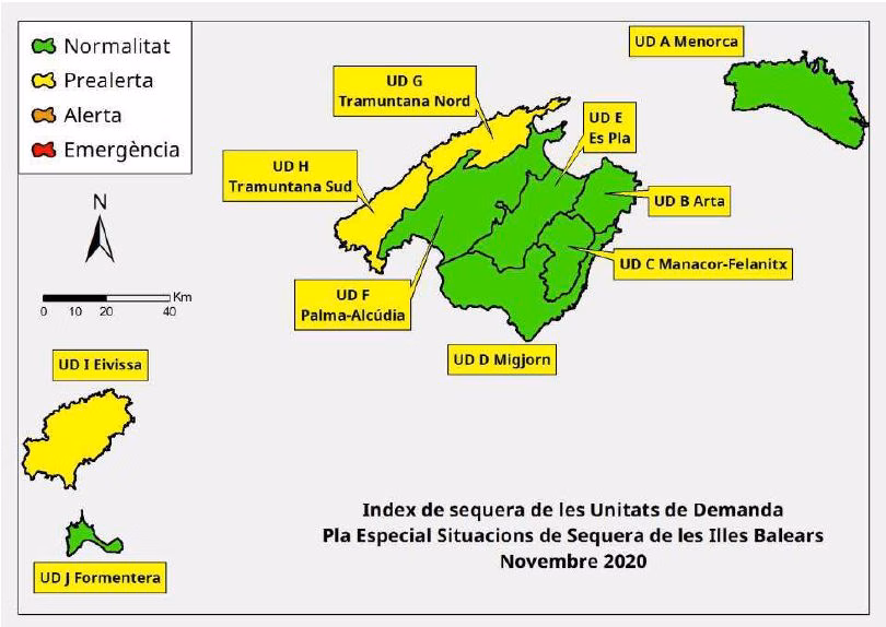 Las reservas de agua bajan un punto de media en Balears, pero dos en Menorca