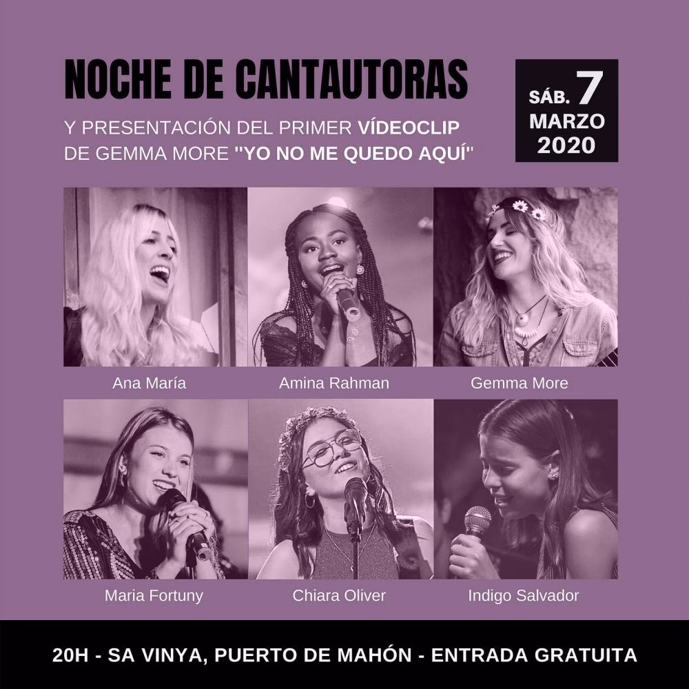 Noche de cantautoras en el puerto de Maó