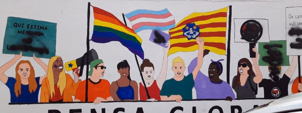 PSM-Junts per Menorca denuncia pintadas en un mural en Ferreries