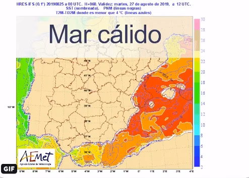 La Aemet prevé que la "gota fría" llegue a Baleares el próximo martes