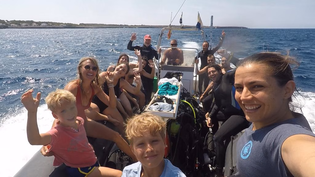(Fotos) Bautismos de buceo en s'Aigua Dolça