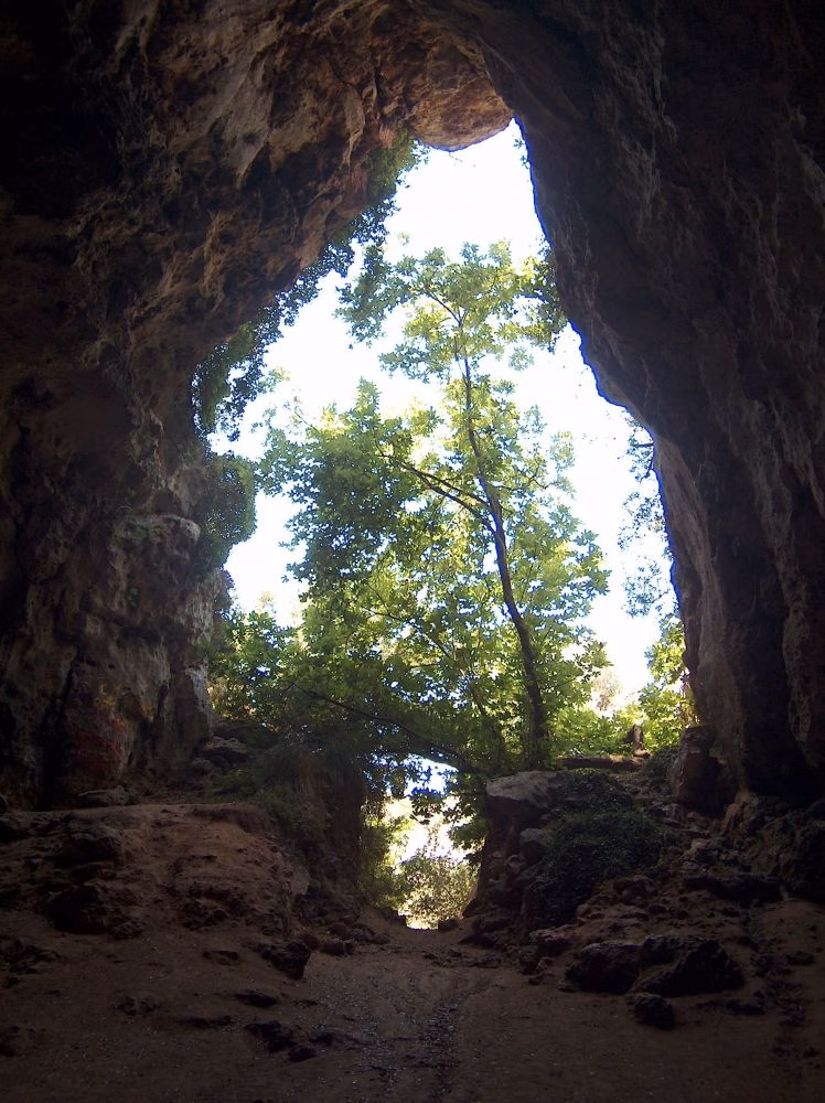 (Fotos) El Consell elimina las pintadas en la cova des Coloms