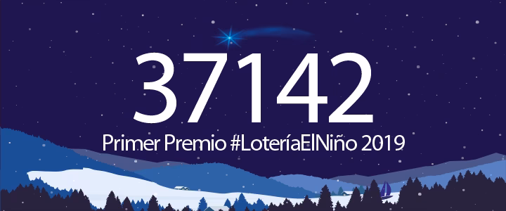 El 37142, primer premio de la Lotería de El Niño