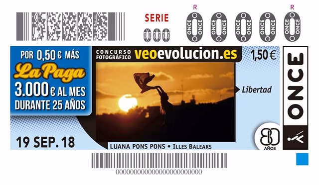 La menorquina Luana Pons ilustra el cupón de la ONCE de hoy