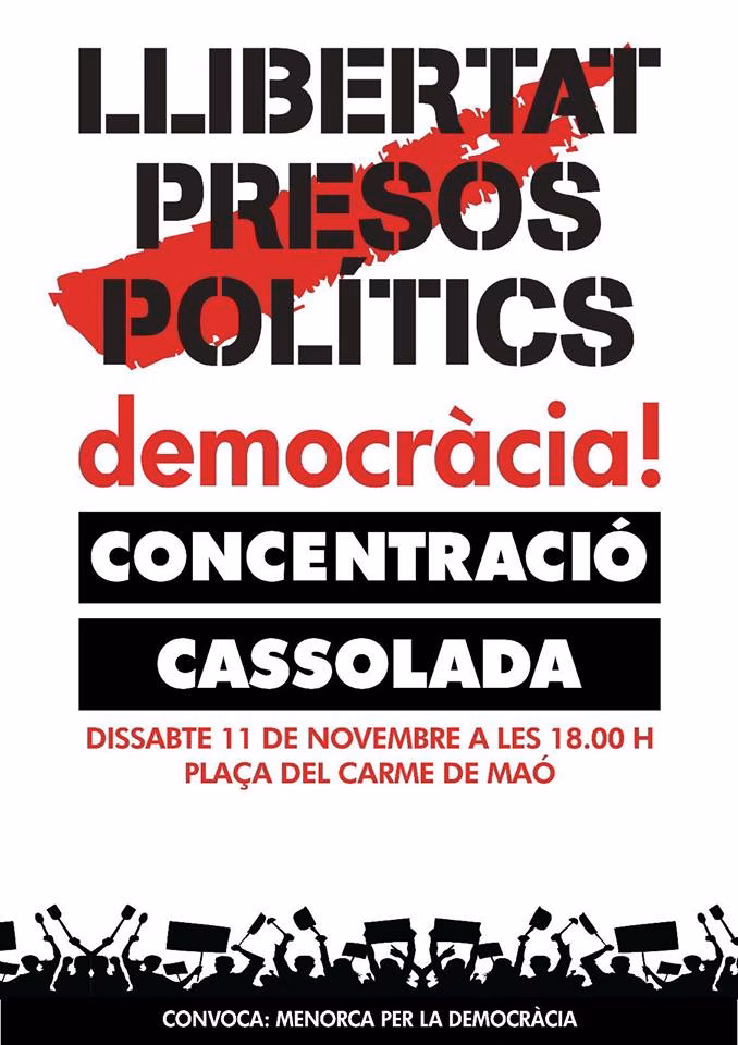 Siguen las manifestaciones en Maó contra el Gobierno central