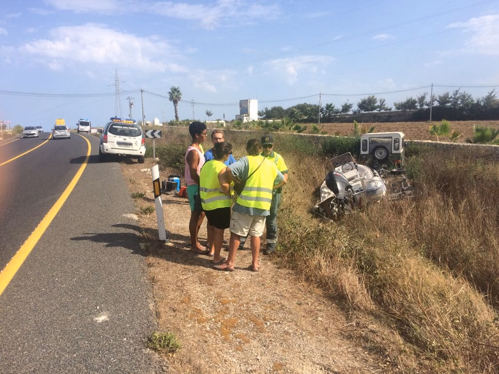 Aparatoso accidente cerca de L'Argentina