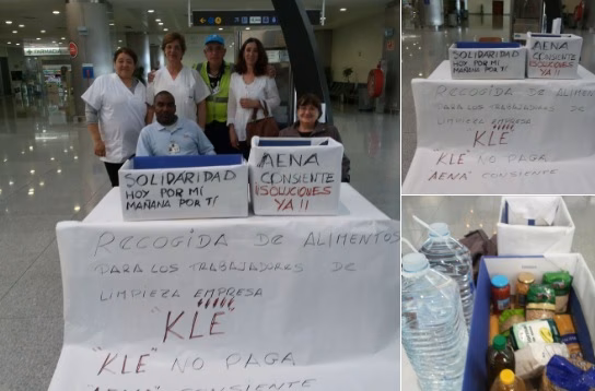 Las limpiadoras del aeropuerto ya piden comida