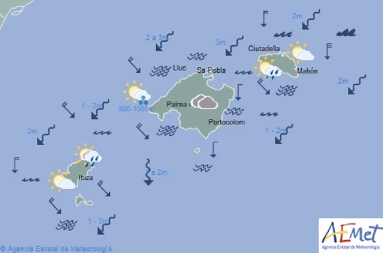 Persiste la alerta naranja en Menorca: olas de hasta 5 metros y rachas de viento de 80 km/h