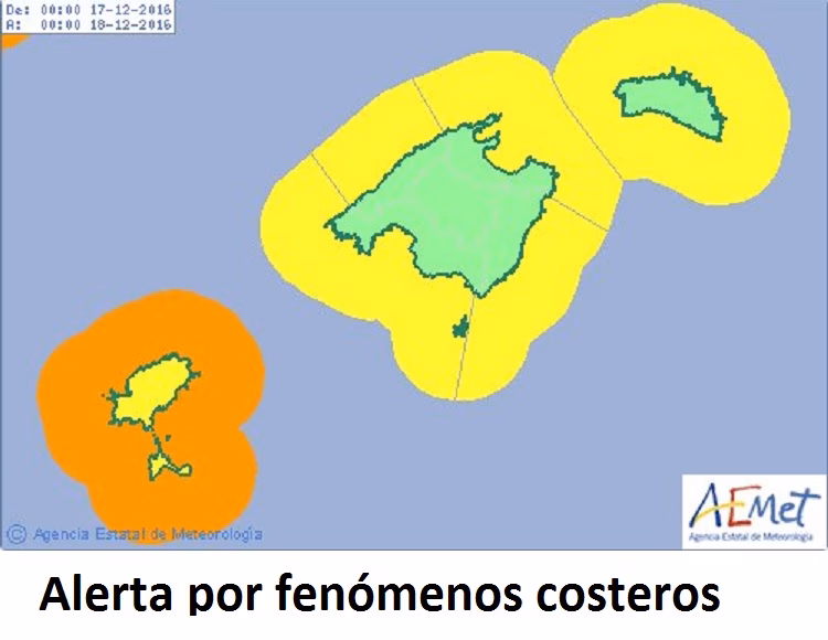 El tiempo del fin de semana: alerta amarilla por fenómenos costeros en Menorca