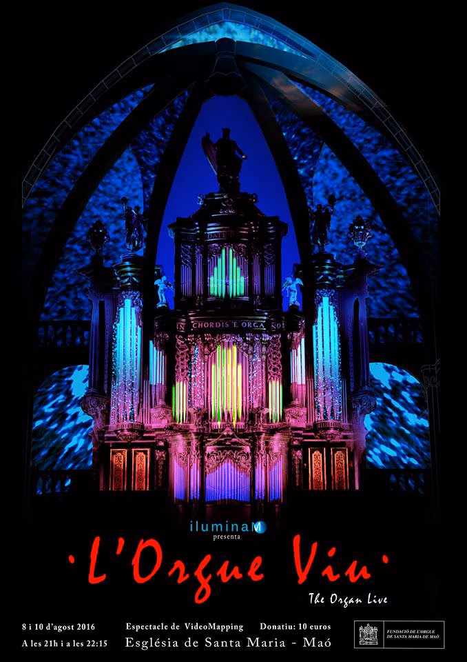 L'Orgue Viu: un espectáculo de videomapping en la Iglesia de Santa María de Maó