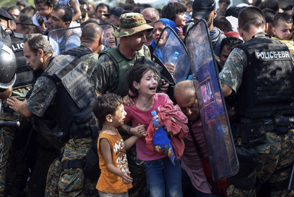 Concentració contra l'acord entre Turquia i la Unió Europea