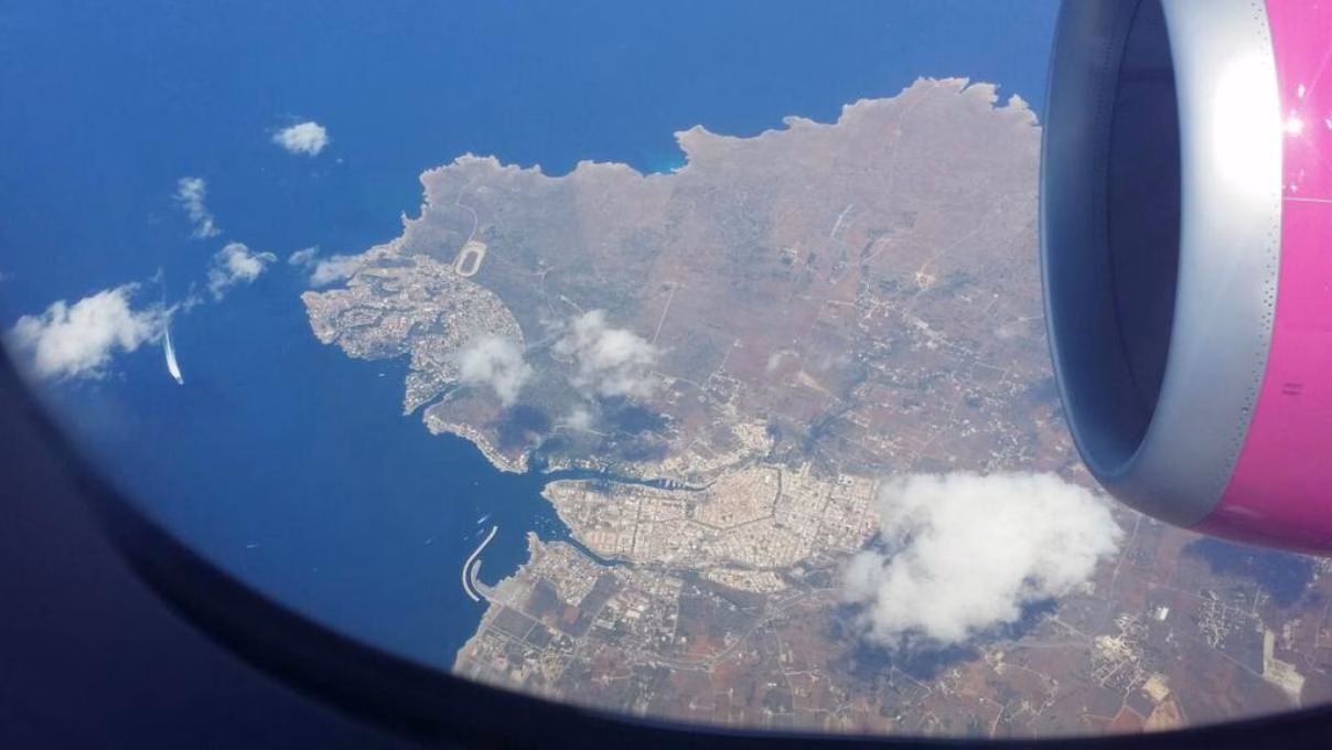 Así se ve Ciutadella desde un avión