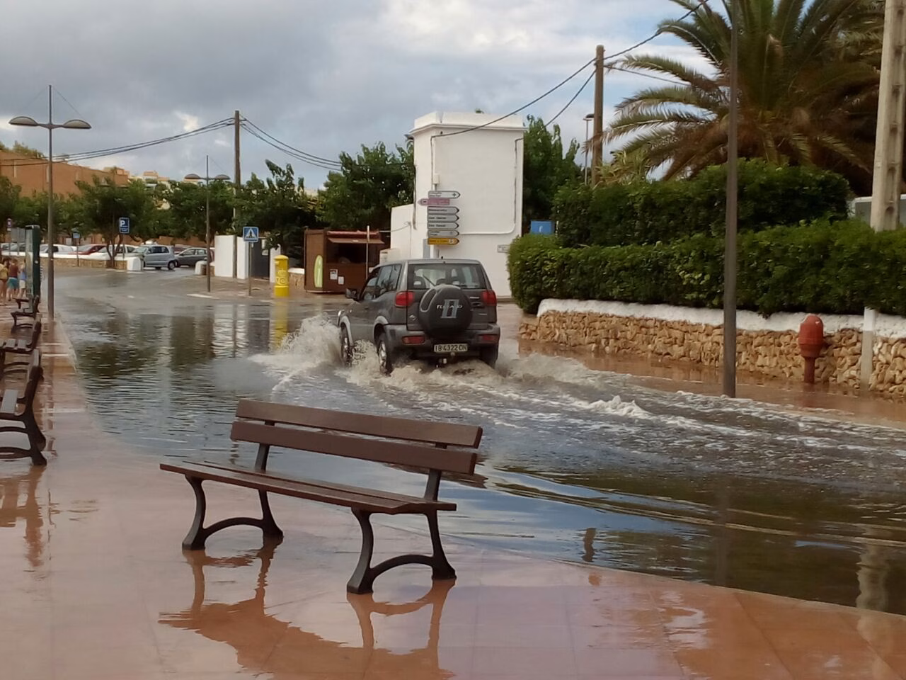 Tromba de agua sobre Menorca