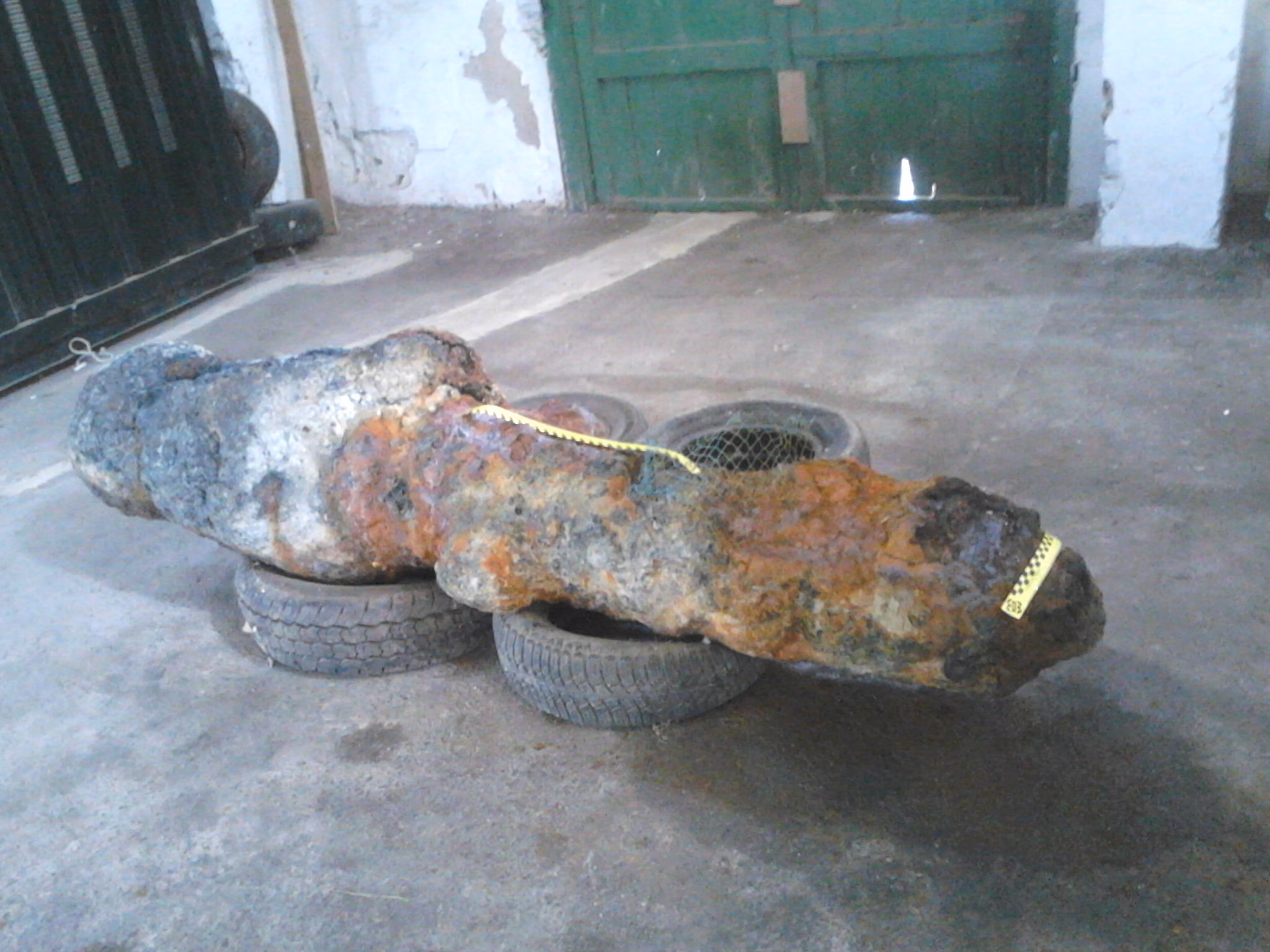 El cañón 'pescado' por la Nueva Joven Josefina regresa al mar