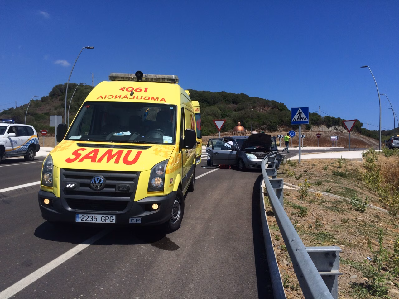 El nuevo vial de acceso al Cós Nou, escenario de un accidente