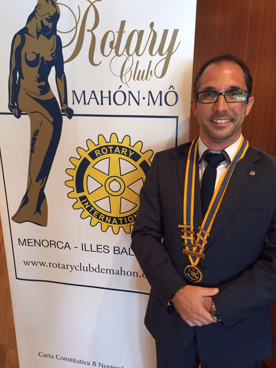 Alfons Alférez se pone al frente del Rotary Club Mahón-Mô