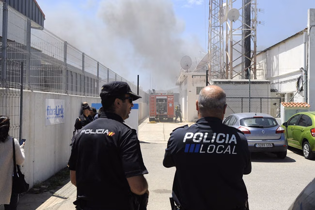 Espectacular incendio en Maó