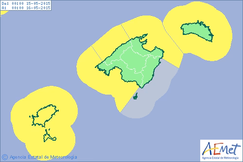 Menorca se prepara para un descenso de temperatura de hasta 15ºC y entra en alerta por viento