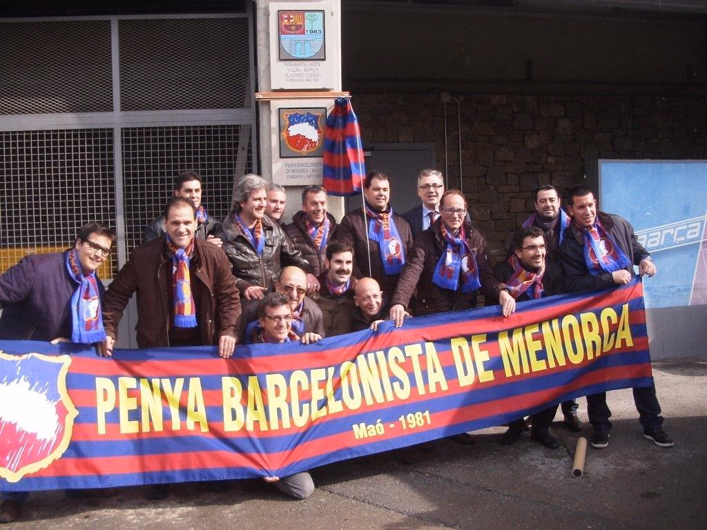 La Peña Barcelonista de Menorca ya tiene su placa en el Camp Nou