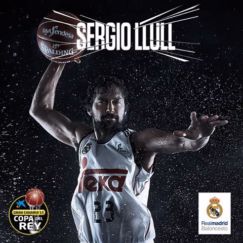 Llull, en el making-of de las fotos de la Copa antes del clásico en Euroliga