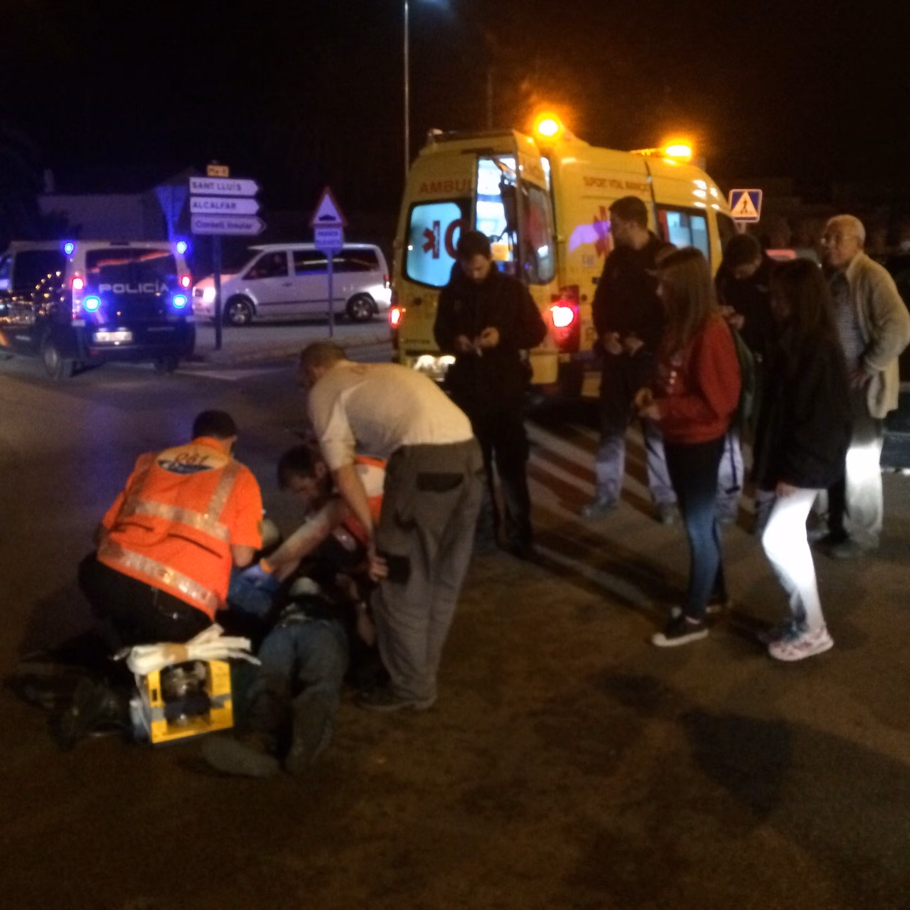 Dada de alta la ciclista herida en el accidente de la Vía Ronda de Mahón