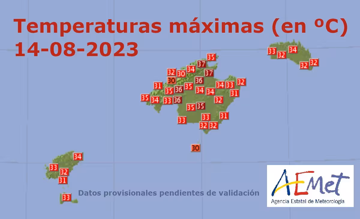 Baleares y siete comunidades más siguen en alerta por altas temperaturas