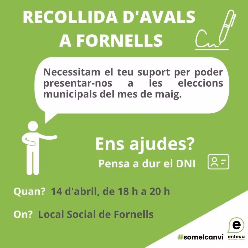 La Entesa de Es Mercadal y Fornells recoge avales para las elecciones municipales