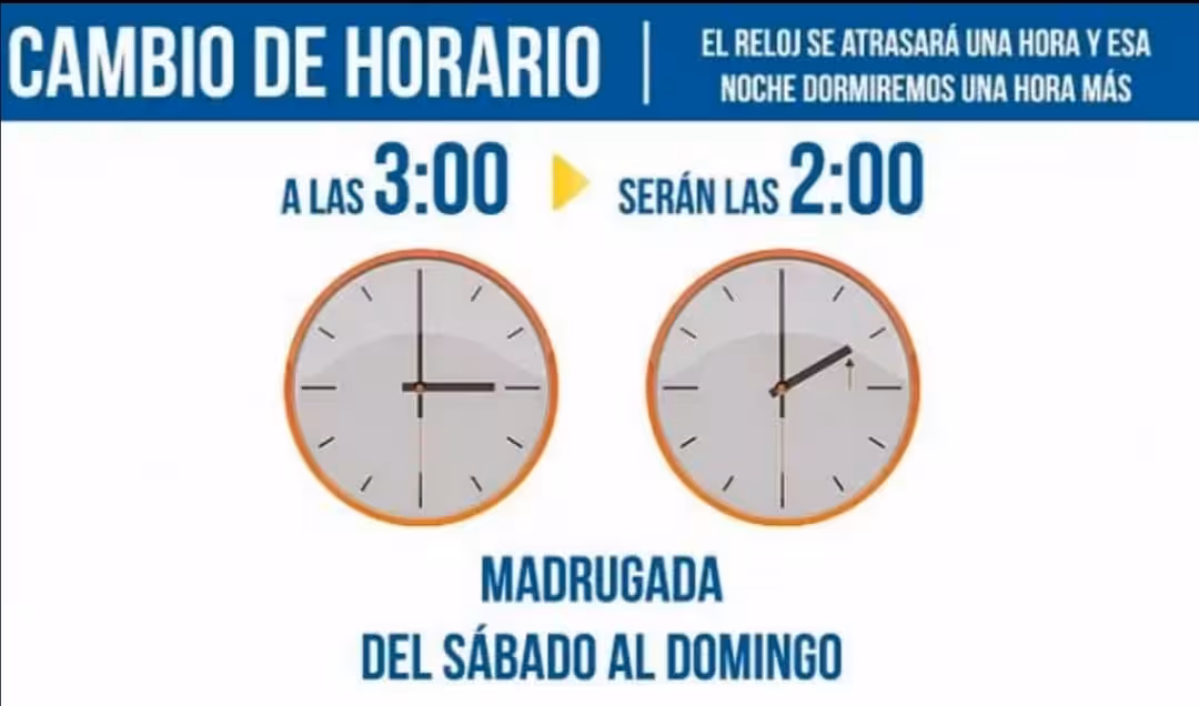 Llega el horario de invierno
