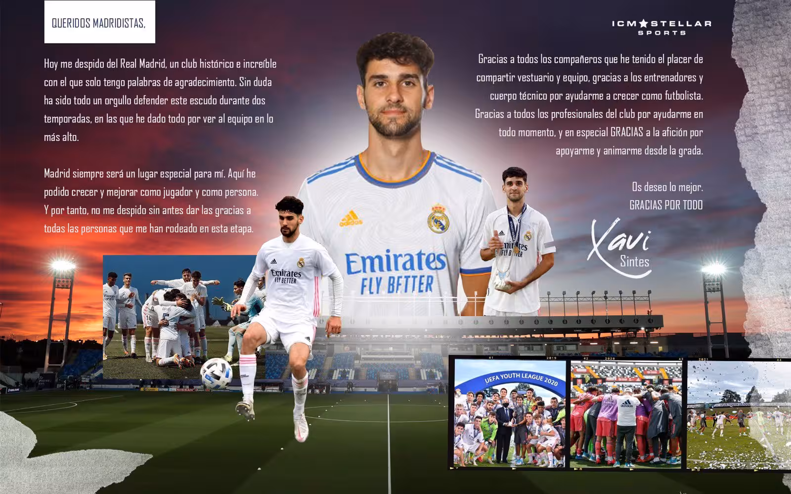 Xavi Sintes se despide del Real Madrid