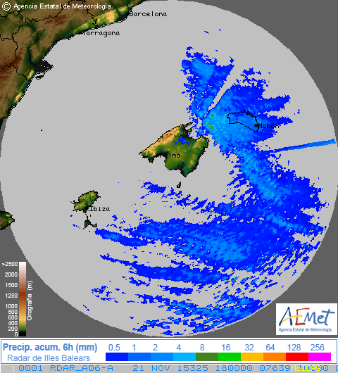 Caen 11.2 mm de lluvia en Es Mercadal y las temperaturas descienden hasta los 6ºC en Cala Galdana